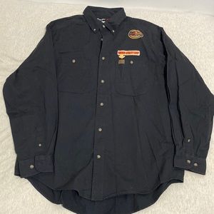 NWT Wrangler Riggs Workwear XL Black button up shirt